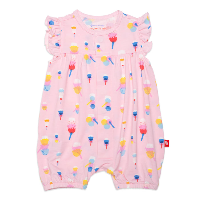 Pink Sunday Funday Modal Magnetic Romper