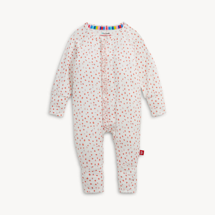 Apple Blossom Magnetic Modal Ruffle Convertible Sleeper/Romper