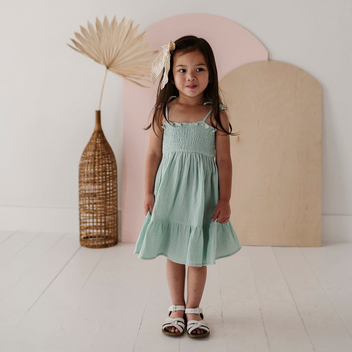 Tiered Mini Dress for Girls - Stylish and Breezy Harbor Blue / 6 Tiered Mini Dress for Girls - Stylish and Breezy Harbor Blue / 6