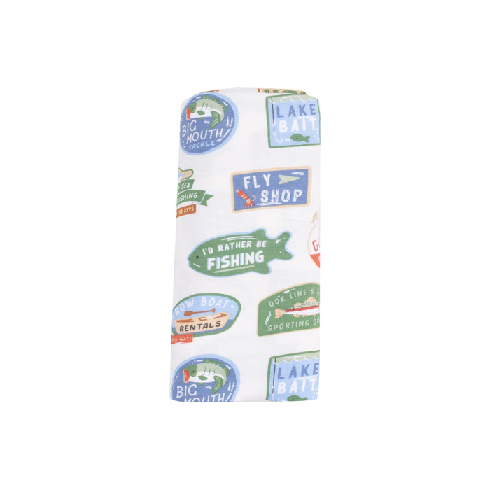 Bait Shop Signage Swaddle Blanket