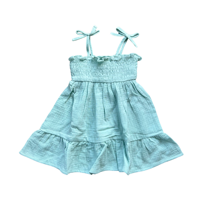 Tiered Mini Dress for Girls - Stylish and Breezy Harbor Blue / 6 Tiered Mini Dress for Girls - Stylish and Breezy Harbor Blue / 6
