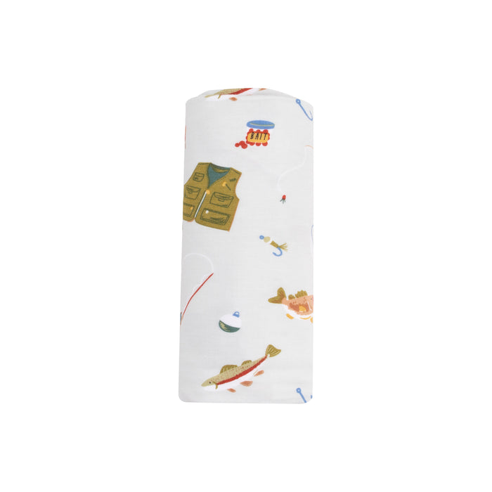 Fishing Things Swaddle Blanket