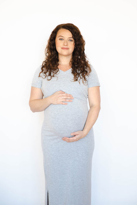 Everyday Breastfeeding Dress - Heather Gray - Nature Baby Outfitter