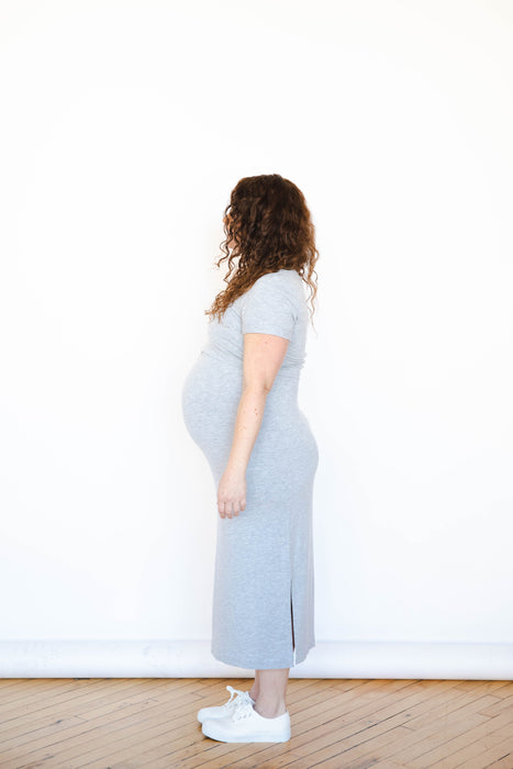 Everyday Breastfeeding Dress - Heather Gray - Nature Baby Outfitter