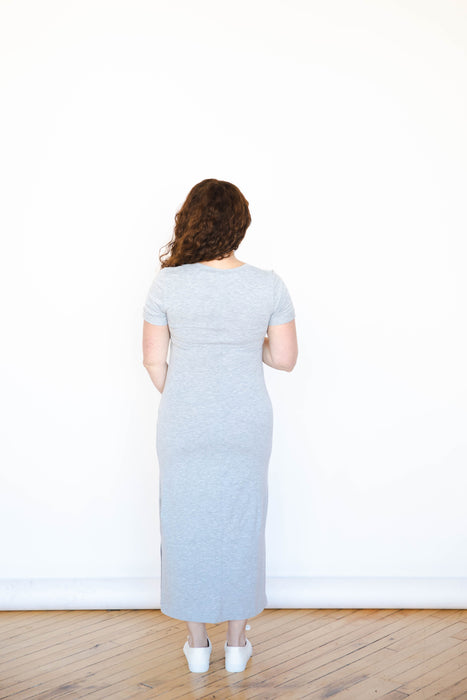 Everyday Breastfeeding Dress - Heather Gray - Nature Baby Outfitter