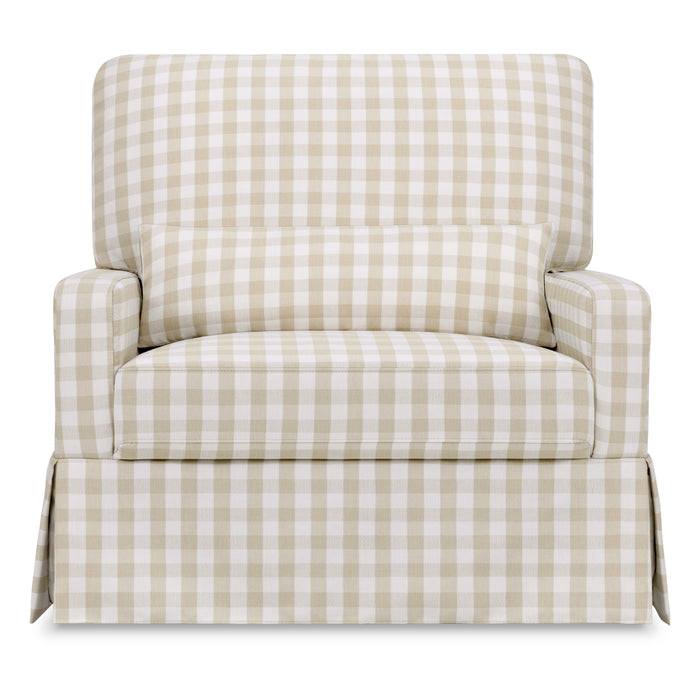 Namesake Crawford Pillowback Chair and a Half Comfort Swivel Glider