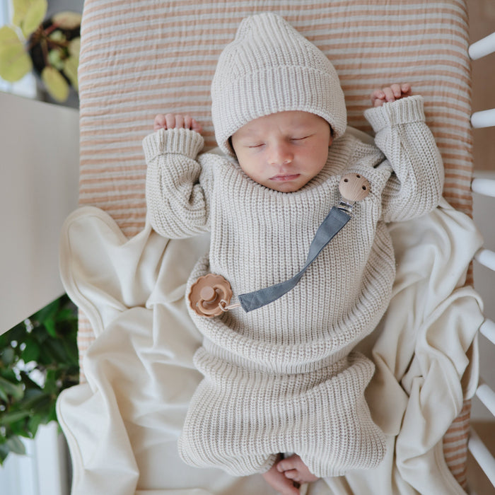 Linen Pacifier Clip 2-Pack - Nature Baby Outfitter