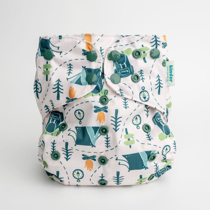 Nature: Essentials Pocket Cloth Diaper with Athletic Wicking Jersey, Grows with your Baby