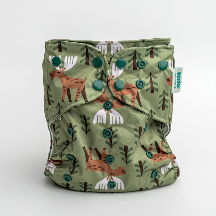 Animals and Insects: Essentials Pocket Cloth Diaper with Athletic Wicking Jersey, Grows with your Baby