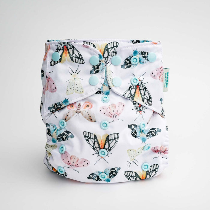Animals and Insects: Essentials Pocket Cloth Diaper with Athletic Wicking Jersey, Grows with your Baby