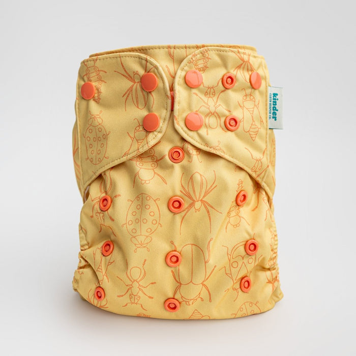 Animals and Insects: Essentials Pocket Cloth Diaper with Athletic Wicking Jersey, Grows with your Baby