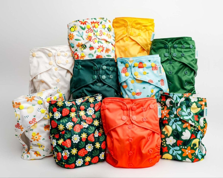 Nature: Essentials Pocket Cloth Diaper with Athletic Wicking Jersey, Grows with your Baby