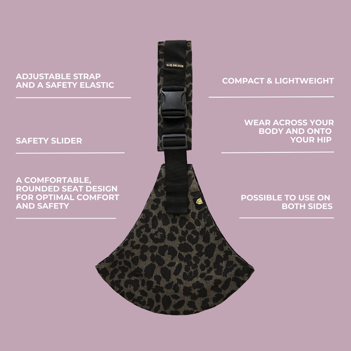 Toddler Carrier Leopard Print Grey