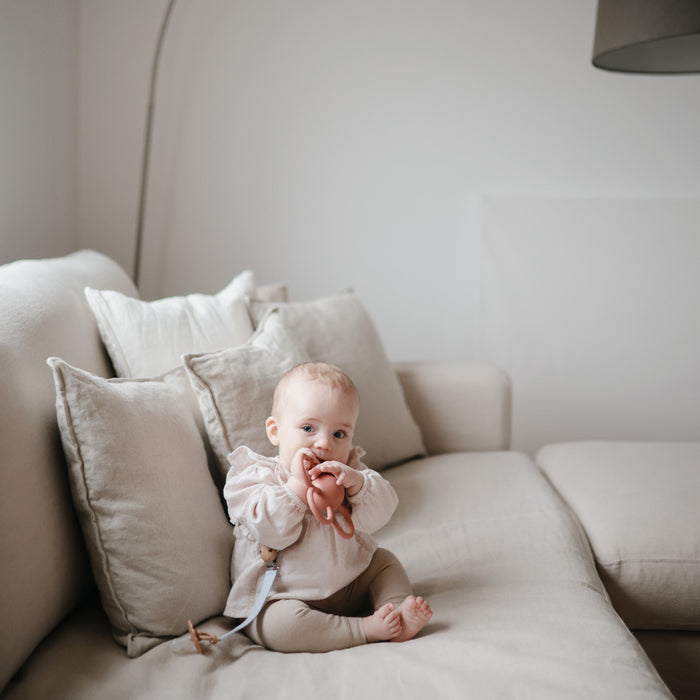 Linen Pacifier Clip 2-Pack - Nature Baby Outfitter