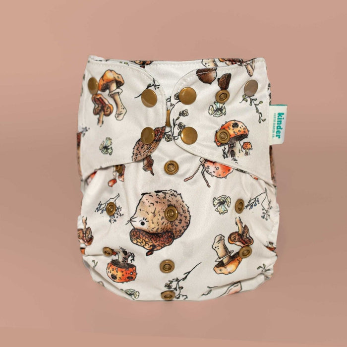 Animals and Insects: Essentials Pocket Cloth Diaper with Athletic Wicking Jersey, Grows with your Baby
