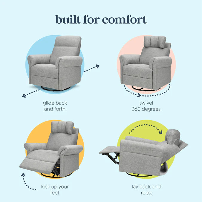 Suzy Flex Recliner and Swivel Glider with Adjustable Headrest & Armrests