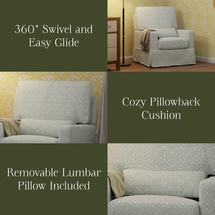 Morris & Co. x Namesake Crawford Pillowback Comfort Swivel Glider
