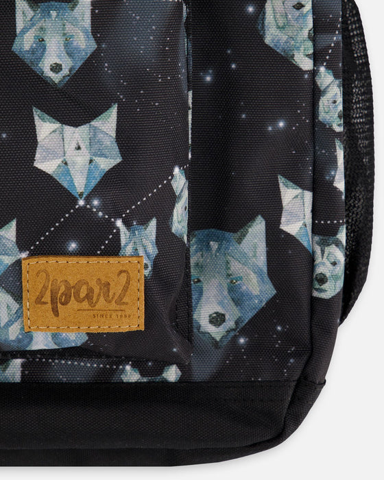 Astral Wolf Print Backpack