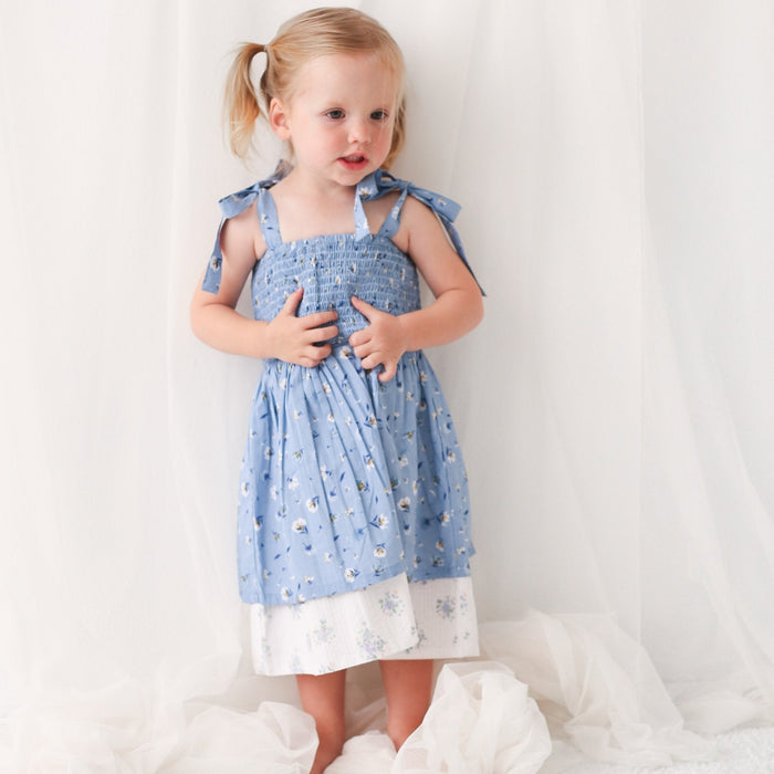 Zola Blue Floral Dress