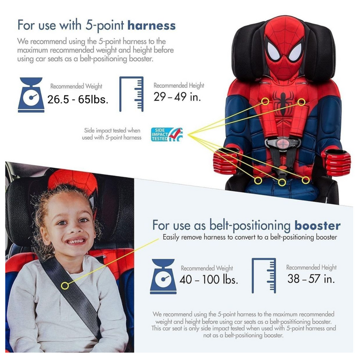 Spider-Man 2-in-1 Harness to Booster Car Seat - Nature Baby Outfitter