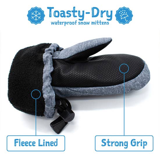 Black Cozy-Dry Waterproof Mittens