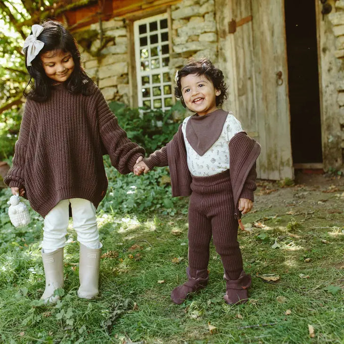 Hide Brown Organic Cotton Knit Pants