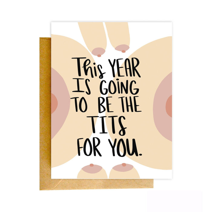 Tits Year Baby Greeting Card