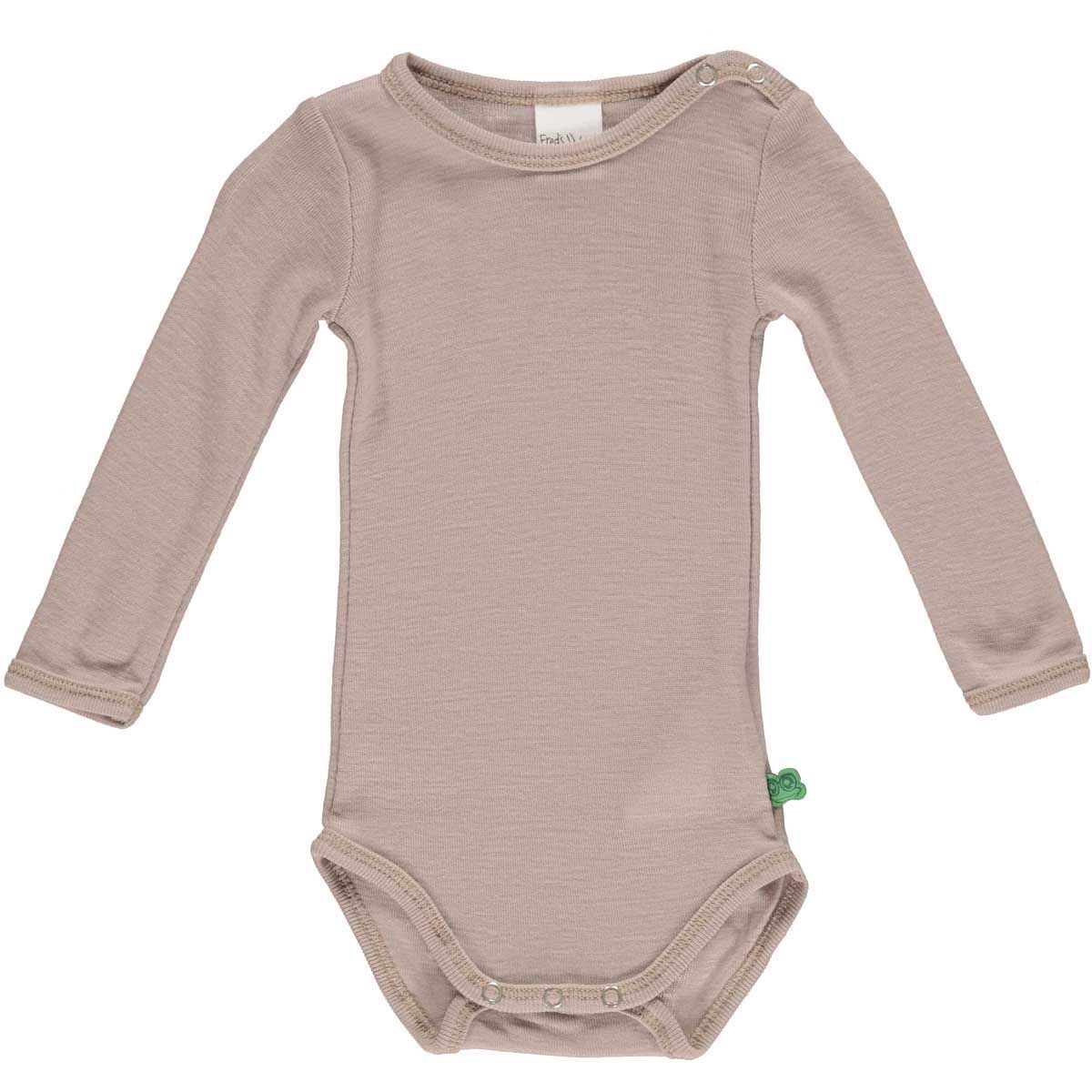 Rose Wood Merino Wool Long Sleeve Bodysuit — Nature Baby Outfitter