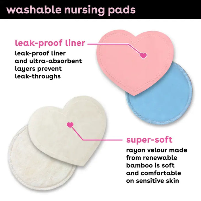 Variety Pack Reusable Nursing Pads - 6 Pairs