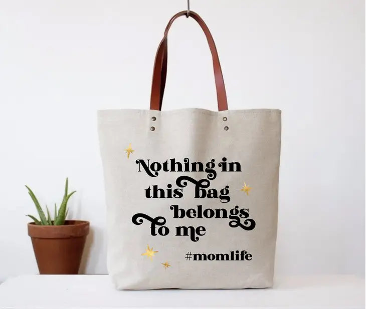 #MomLife Canvas Tote Bag