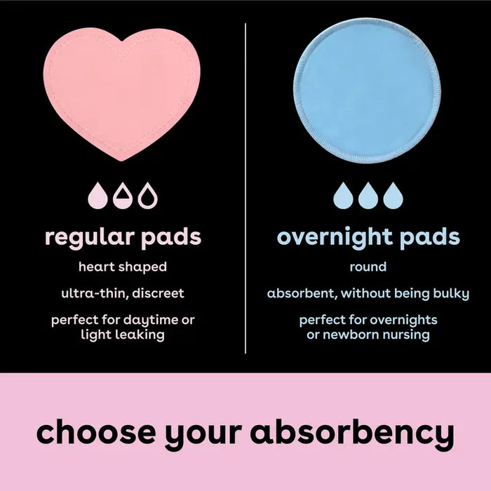 Variety Pack Reusable Nursing Pads - 6 Pairs