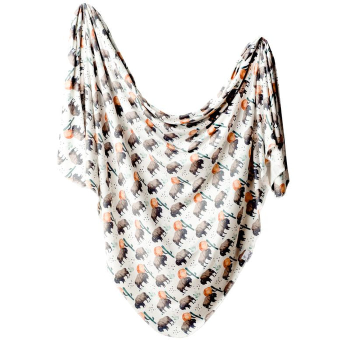 Bison Large Premium Knit Swaddle Blanket
