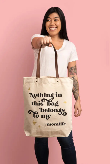#MomLife Canvas Tote Bag