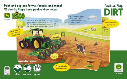 John Deere: Dirt Peek-a-Flap Book