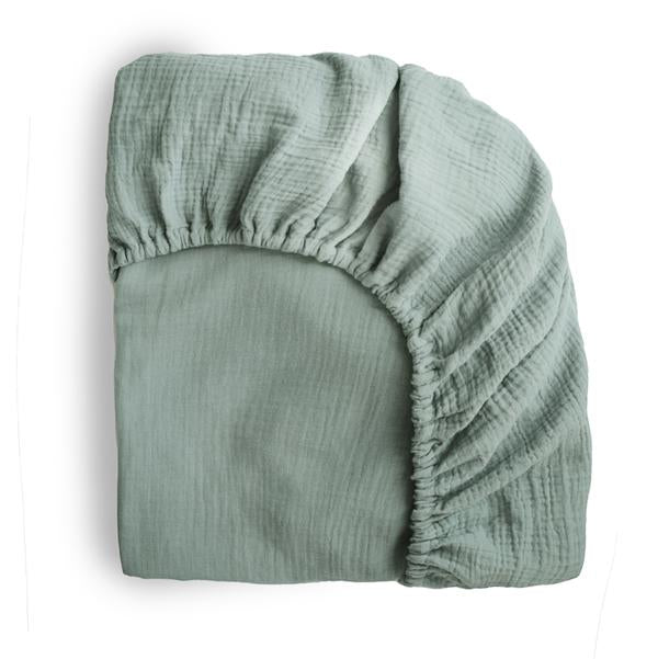 Roman Green Extra Soft Muslin Crib Sheet - Nature Baby Outfitter