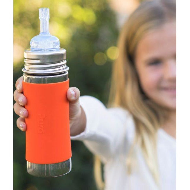 Pura Kiki® 11oz Straw Bottle with Sleeve — Nature Baby Outfitter