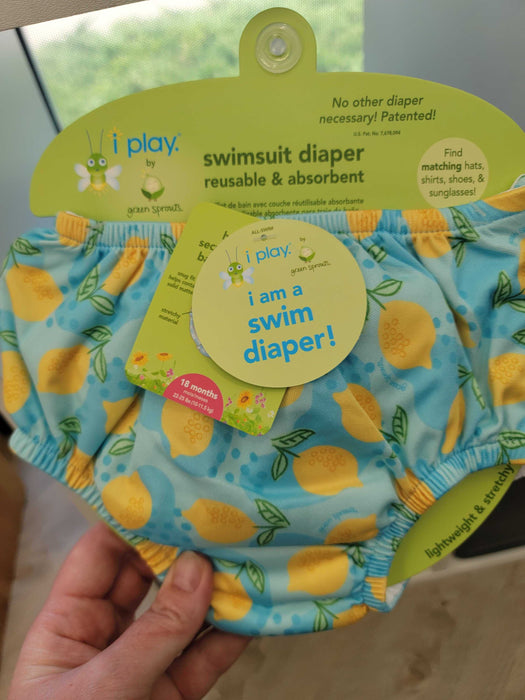 Aqua Lemon Snap Swim Diaper