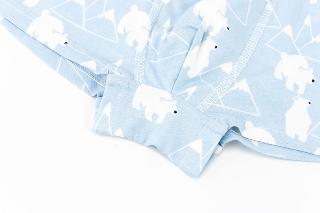 Polar Bear Bamboo Girls Boy Short Underwear - 2 Pack
