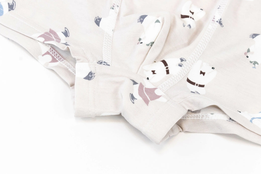 Polar Bear Bamboo Girls Boy Short Underwear - 2 Pack