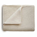 Beige Melange Knitted Ribbed Baby Blanket - Nature Baby Outfitter