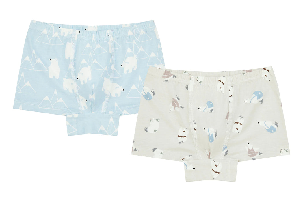 Polar Bear Bamboo Boxer Brief Underwear - 2 Pack