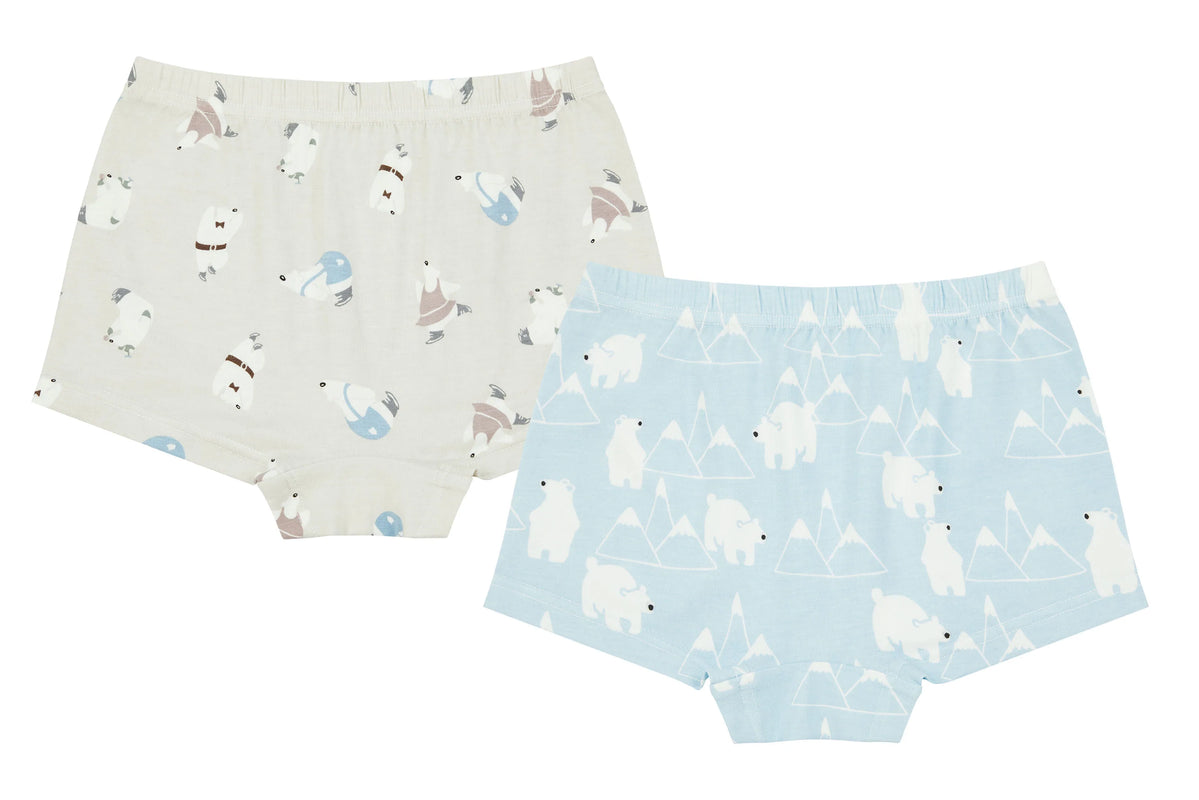 Polar Bear Bamboo Girls Boy Short Underwear - 2 Pack — Nature Baby