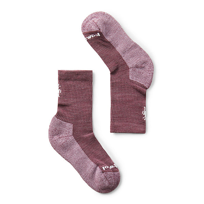 Purple Merino Kids’ Hike Light Cushion Crew Socks