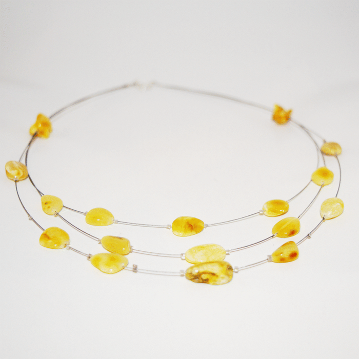 17" Amber Necklace | Real Baltic Amber and Gemstones by The Amber Monkey - Nature Baby Outfitter