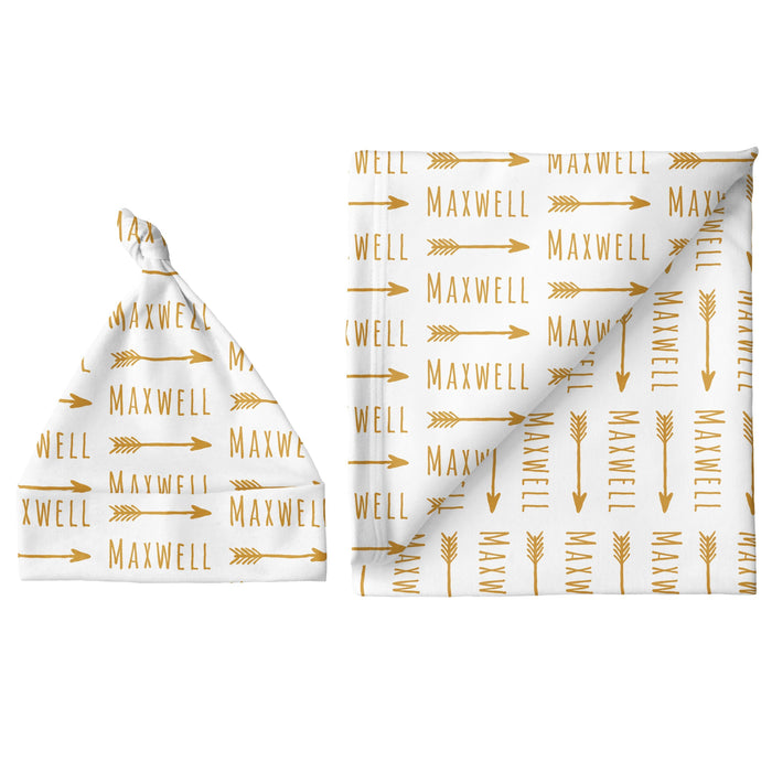 Personalized Large Blanket & Hat Set - Arrow | Sugar + Maple