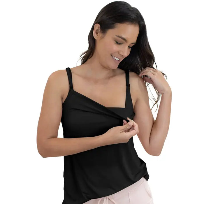 Black Bamboo Lounge Maternity & Nursing Tank Top