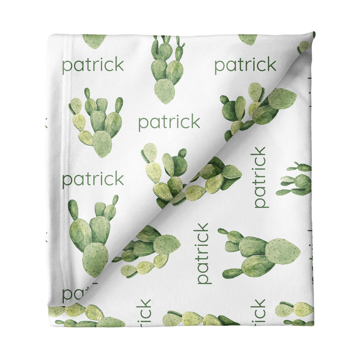 Personalized Small Stretchy Blanket - Cactus | Sugar + Maple