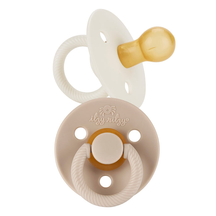 Coconut & Toast Natural Rubber Itzy Soother Pacifier - 2 Pack