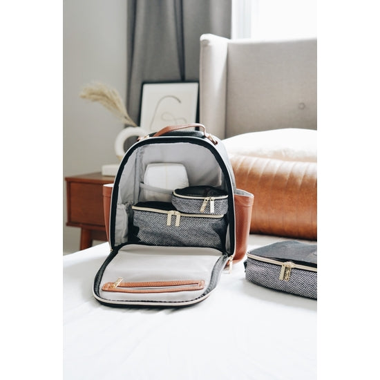 Coffee & Cream Mini Diaper Bag Backpack