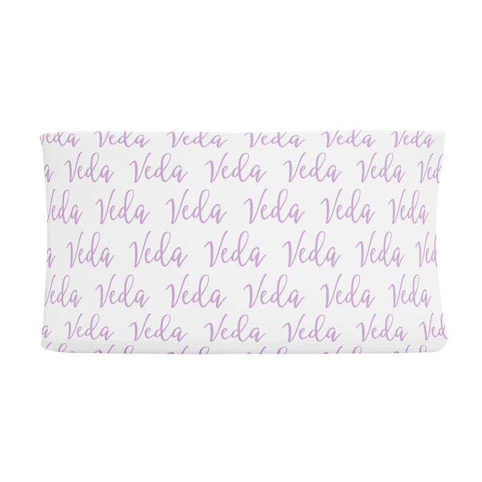 Personalized Changing Pad Cover - Repeating Name | Sugar + Maple
